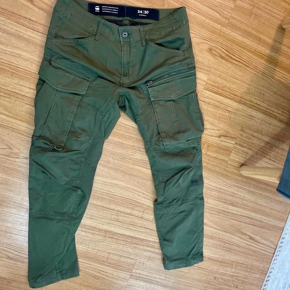 G-Star Men's Olive Cargo Pants